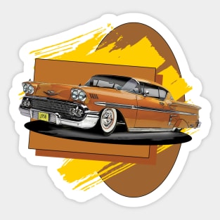 1958 Chevy Impala - Abstract Sticker